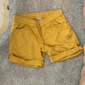 La Sportiva yellow shorts